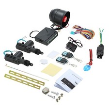 NEW Car Alarm System with 2 Door Remote Central Locking Kit Shock Sensor Immo...