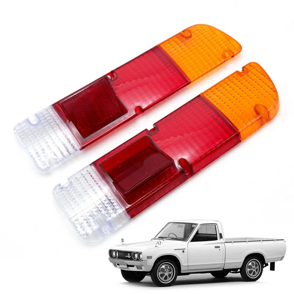 Pair Rear Tail Light Lamp Lens For Nissan Datsun 620 1500 Truck 1974 - 1978 - Image 3 of 4