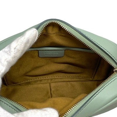 Max Mara Elsa Crossbody Bag Leather Sage Green Compact Shoulder