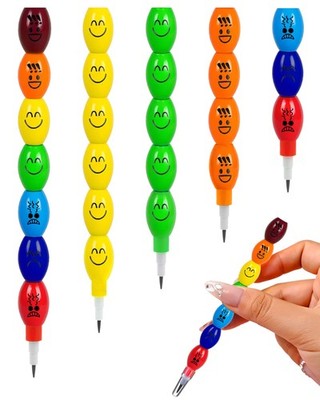 32 Pack Stackable Pencils, Mini Pencil Pre-sharpened Black Lead, Colorful Egg...