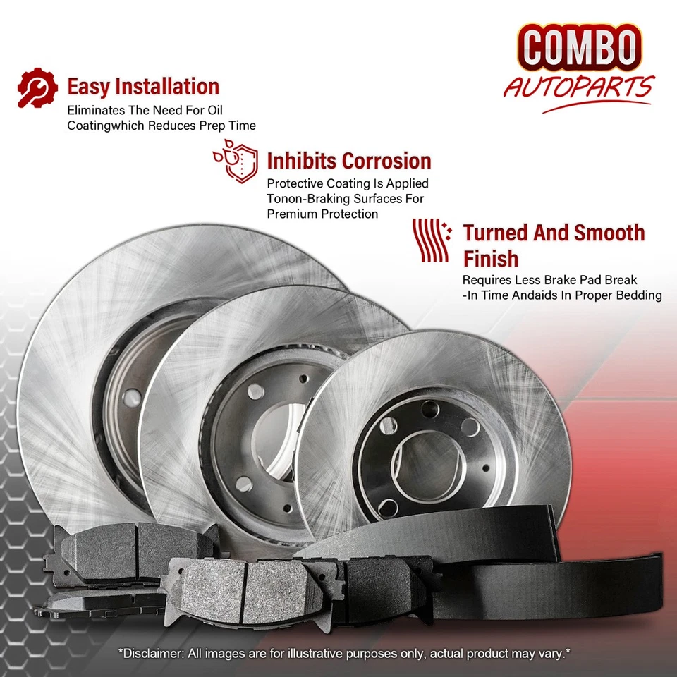 Rear Disc Brake Rotors For 1995-2000 Ford Mystique 1994-2001 Ford Sable - Image 3 of 4