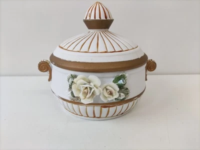 Capodimonte porcelaine céramique biscuiter, porte-bijoux vintage - excellent - Photo 1/4