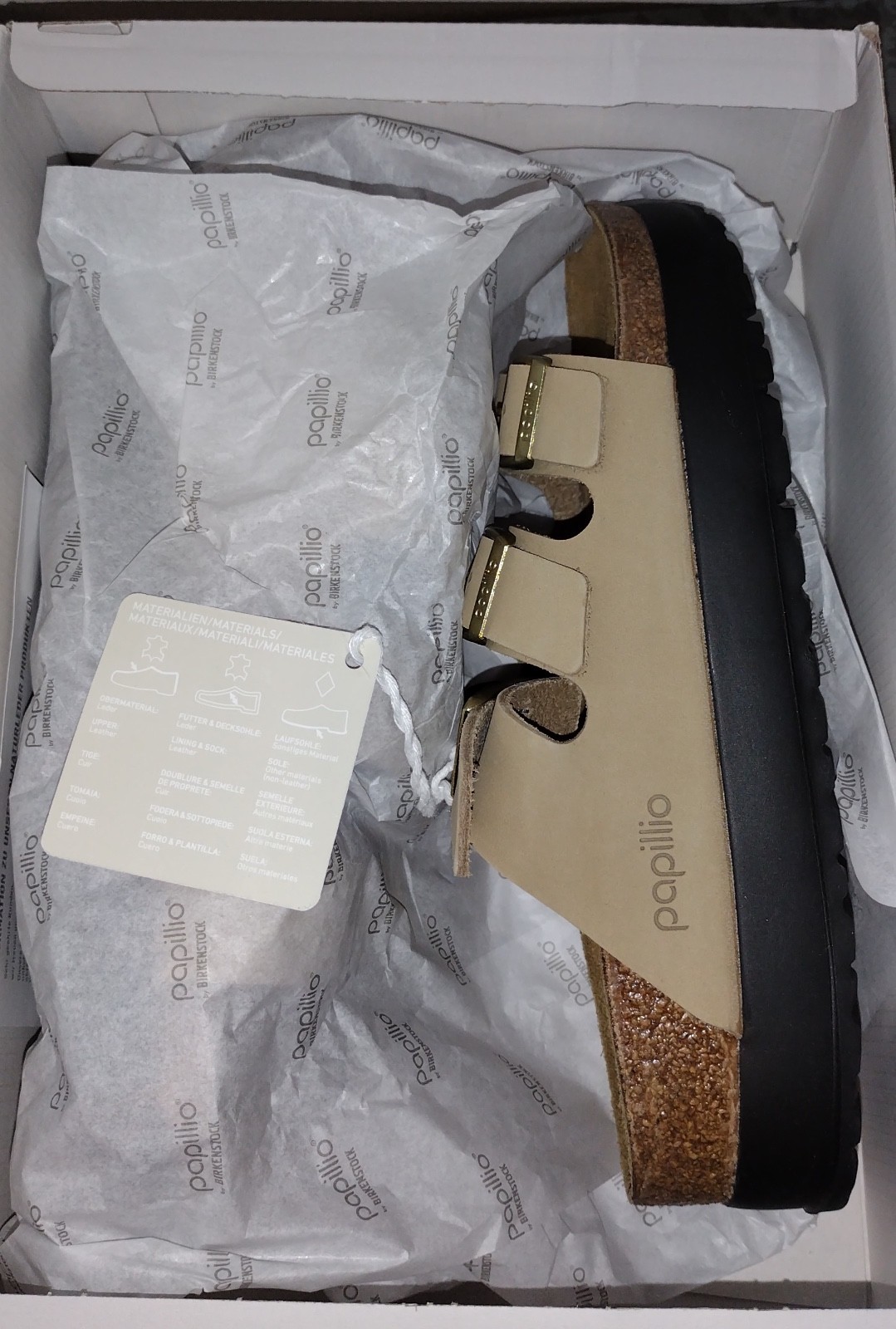 NIB Papillio by Birkenstock Florida Flex Platform Triple-Strap Sandals Sz 39 image 3