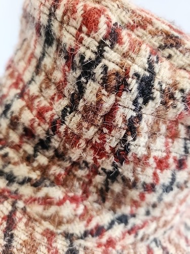 Vintage Woven by Millers Cufden Wool Fedora Hat Made In Ireland Size 7 1/8 Plaid - Picture 5 of 8