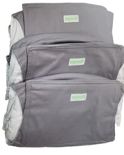 Weegreco 3-Pack Male Dog Washable Reusable Premium Belly Wrap Bands, Gray, XL