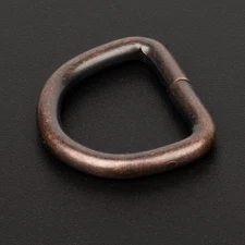 Country Brook Design® 1 Inch Antique Copper Heavy Welded D-Rings, 10 Pack