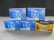 Lot 5 Panasonic Sony DVC Mini SP 60 EP 90 Minute Digital Video Cassette NEW