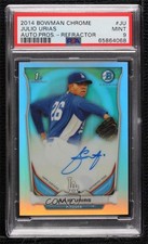 2014 Bowman Prospect Chrome Refractor 458/500 Julio Urias PSA 9 MINT Auto b7i