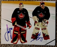 Samuel  Montembeault & Adin Hill 4 Nations Autographed 8x10 Signed  Photo  