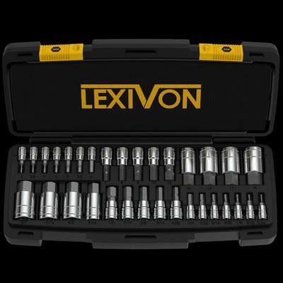 LEXIVON 32pc Hex Bit Socket Set (Metric & SAE)(LOW PRICE!!!)