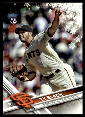 2017 Topps Holiday Ty Blach Rookie San Francisco Giants #HMW170