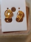 NATURAL TEARDROP SHAPE LIGHT YELLOW SAPPHIRE 925 SILVER 24K GOLD PLATED EARRINGS — photo 3