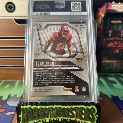 🏈 2024 Panini Prizm Bobby Wagner Gold Prizm /10 PSA 9 POP 2 Commanders 🔥🥵 - Picture 2 of 2