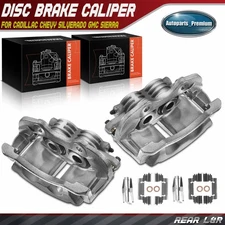 Pair Rear Brake Calipers w/ Bracket for Chevrolet Silverado 1500 GMC Sierra 1500