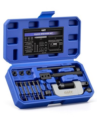 Orion Motor Tech Motorcycle Chain Rivet Tool, 20pc Pro, Blue