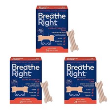 78 BREATHE RIGHT NASAL STRIPS, EXTRA STRENGTH TAN  3 x 26 CT Boxes  EXP 2028