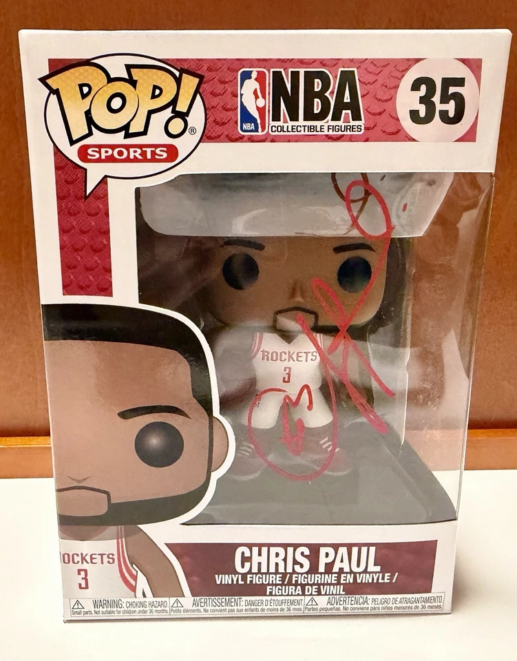 克里斯·保罗签名 Funko 公仔 35 休斯顿火箭队正品亲笔签名 带全息真品证明 — 第 2/4 张图片