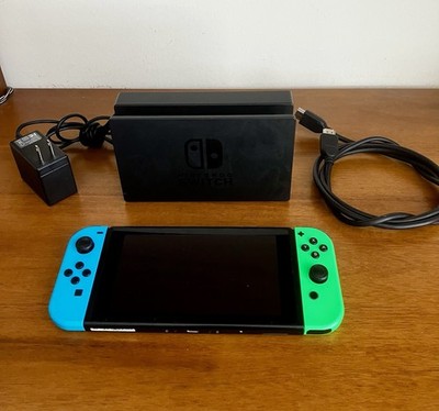Nintendo Switch HAC-001 Original Model Console + Dock HDMI AC Adapter - Mint