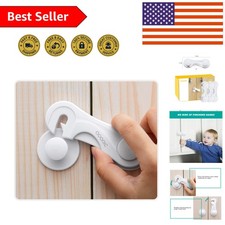 4-Pack Child Safety Locks - Durable Baby Proofing Cabinet Locks with Adhesive