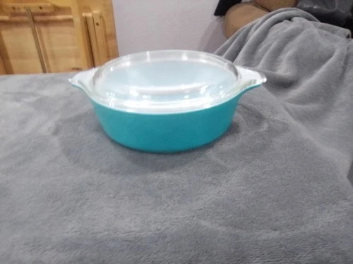Pyrex Turquoise Blue 222 Square Baking Pan 8 Inch Dish Vintage Excellent