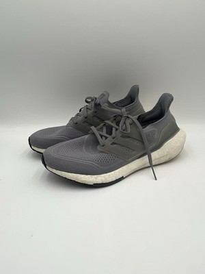 Adidas Ultraboost 21 Athletic Lace Up Running Shoe Mens Size 10.5 FY0381 Gray