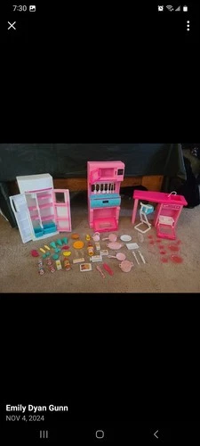 Vtg 1994 Barbie “So Much To Do” Kitchen Playset With Accessories