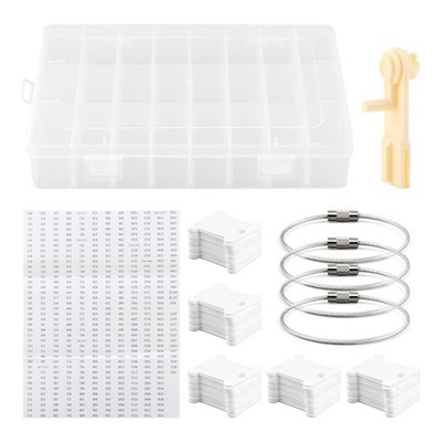 Embroidery Floss Organizer,Cross Stitch Thread Storage Box Tool,w/Bobbins Win...