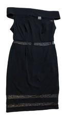 New York & Co. NY&C Bodycon Dress w/ Mesh Inserts, Black, Med MSRP $69.95