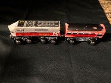 Toys R Us Imaginarium Wooden train Magnetic Engine and car 4 piece lot