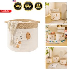 Large Cotton Rope Storage Basket for Toys Clothes Blankets Nursery Living Room