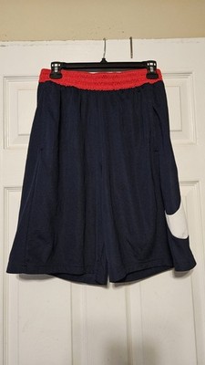 Men's NIKE Dri-Fit Basketball HBR Shorts Navy Blue Size Medium 