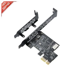Classic PCI-E 1X to USB 3.2 Type-E Adapter with Front Panel Type-C Connector