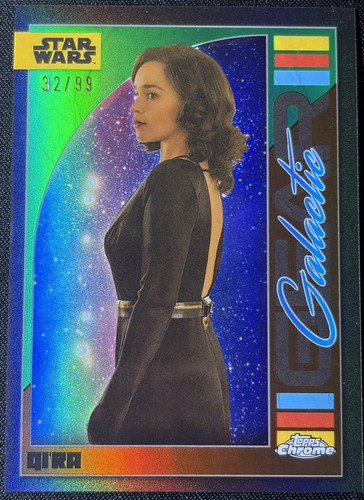 Star Wars 2024 Topps Chrome Galactic Gear Qi'ra Green Refractor #GG-13 /99