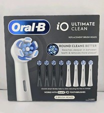 Oral-B iO Ultimate Clean 8 Replacement Brush Head - Black and white