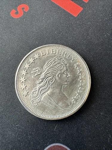 Liberty Draped Bust Design 1 Troy Oz .999 Fine Silver Bullion Round Ounce (V)