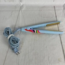 Packed Party Straight To It Blue Rainbow Hair Straightener Flat Iron 1 1/2"