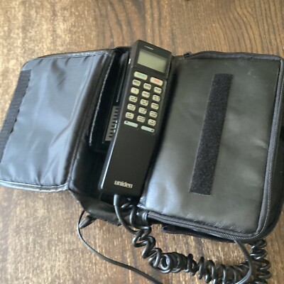 Vintage Uniden CP1500 Mobile Brick Car Cell Phone w/ Case Used