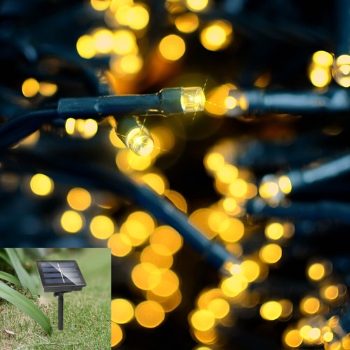 10 20 30 50M LED Solar Power Fairy Garden Lights String Outdoor Outdoor Party - Picture 4 of 16