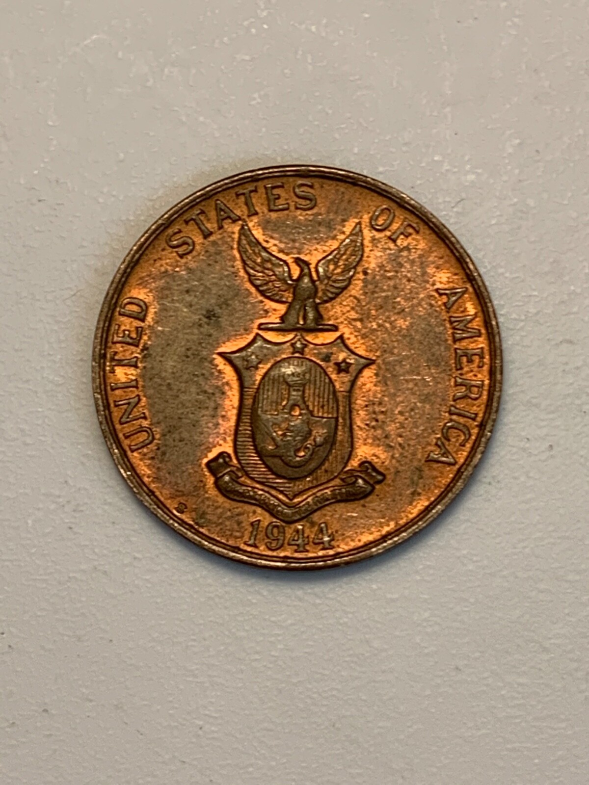 1944 United States Of America One Centavo Filipinas Coin Value 1944-S One Centavo Philippines Filipinas United States America Coin