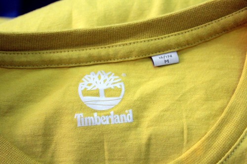 Timberland Women's Size M T-Shirt Short Sleeve Yellow Cotton - Picture 11 of 12