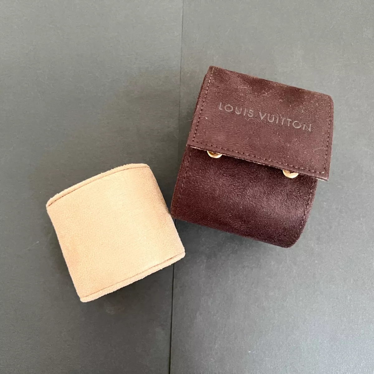 Genuine Louis Vuitton LV Watch Case Suede Free Shipping