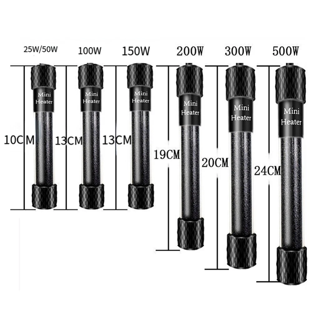 25W-300W Submersible Water Vitreous Heater Heating Rod For Aquarium Fish Tank