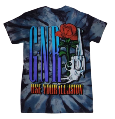 Guns N' Roses Use Your Illusion Tour 1991 Tie Dye T-Shirt Tee Mens