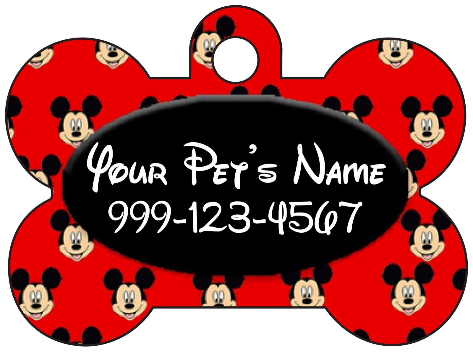 mickey mouse dog tag