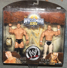JAKKS WWF ROAD TO WRESTLEMANIA RANDY ORTON SHAWN MICHAELS WRESTLING FIGURE WWE