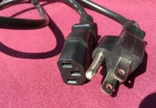 6ft Standard 3-Prong (US) Power Supply Cable Cord (Black)