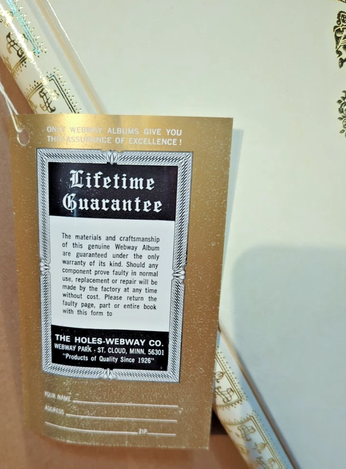 Álbum de fotos vintage NOS Webway versión King Louis con caja 10,5" ampliable Foto 3 de 4