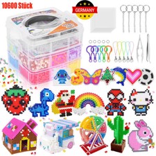 10600 Stück Bügelperlen Set Bügelperlen Platten mit Aufbewahrungsbox Geschenk DE