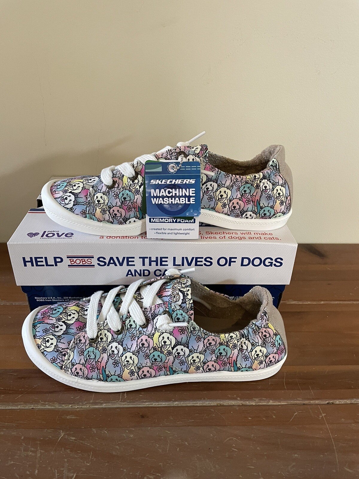Bobs Skechers Beach Bingo Aloha Doodle Womens Size 8 Shoes Dogs Sneakers  113575 195204115381 | eBay
