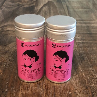 Sovoncare Wax Stick For Hair Non Greasy Styling Stick 2.7 Fl Oz  2 Pack 